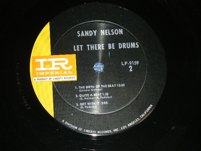 画像: SANDY NELSON -  LET THERE BE DRUMS   ( 3rd Press BLACK with GREEN label : Ex+++/MINT- )  / 1966 US AMERICA  MONO  Used  LP 