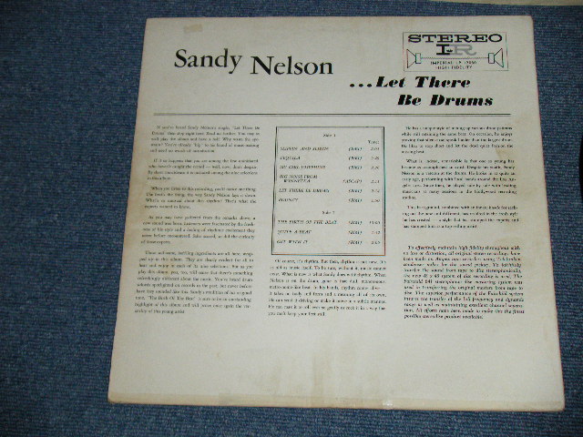 画像: SANDY NELSON -  LET THERE BE DRUMS   ( 3rd Press BLACK with GREEN  label : Ex+/Ex+++ )  / 1966 US AMERICA   STEREO  Used  LP 