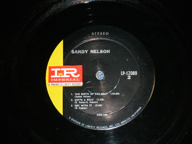 画像: SANDY NELSON -  LET THERE BE DRUMS   ( 3rd Press BLACK with GREEN  label : Ex+/Ex+++ )  / 1966 US AMERICA   STEREO  Used  LP 