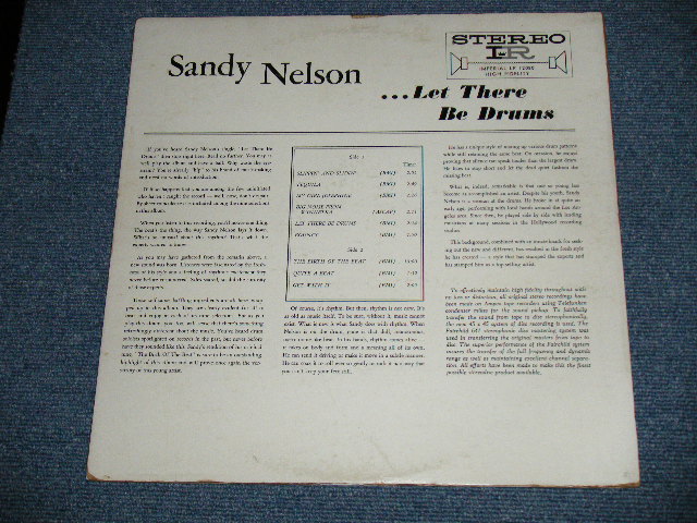 画像: SANDY NELSON -  LET THERE BE DRUMS   ( 1st Press BLACK with SILVER Print  label : Ex/Ex++ )  / 1962 US AMERICA  ORIGINAL  STEREO  Used  LP 