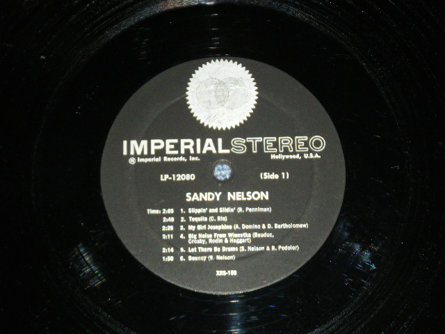 画像: SANDY NELSON -  LET THERE BE DRUMS   ( 1st Press BLACK with SILVER Print  label : Ex/Ex++ )  / 1962 US AMERICA  ORIGINAL  STEREO  Used  LP 