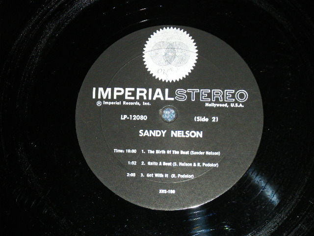画像: SANDY NELSON -  LET THERE BE DRUMS   ( 1st Press BLACK with SILVER Print  label : Ex/Ex++ )  / 1962 US AMERICA  ORIGINAL  STEREO  Used  LP 