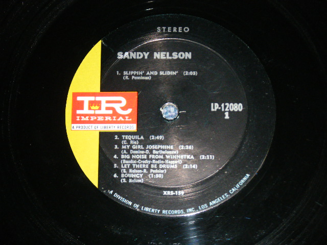 画像: SANDY NELSON -  LET THERE BE DRUMS   ( 3rd Press BLACK with GREEN  label : Ex+/Ex+++ )  / 1966 US AMERICA   STEREO  Used  LP 