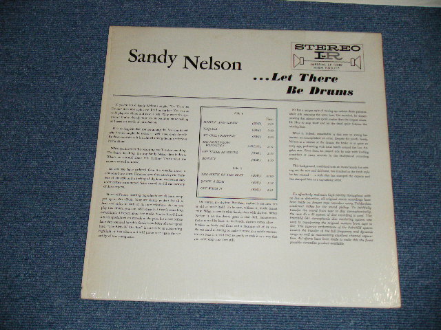 画像: SANDY NELSON -  LET THERE BE DRUMS   ( 1st Press BLACK with SILVER Print  label : Ex+++/Ex+++/ / 1962 US AMERICA  ORIGINAL  STEREO  Used  LP 