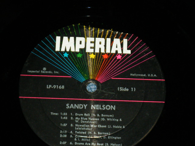 画像: SANDY NELSON -  DRUNS ARE MY BEAT!( 1st Press BLACK with 5 STARS label : Ex-/Ex-)  / 1962 US AMERICA  ORIGINAL MONO  Used  LP 