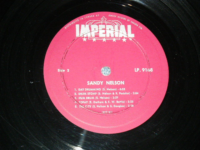 画像: SANDY NELSON -  DRUNS ARE MY BEAT!( CANADA 1st Press MAROON label : Ex/Ex++)  / 1962 CANADA ORIGINAL MONO  Used  LP 