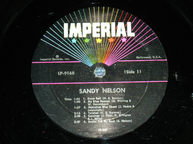 画像: SANDY NELSON -  DRUNS ARE MY BEAT!( 1st Press BLACK with 5 STARS label : Ex+/Ex+ Looks:Ex )  / 1962 US AMERICA  ORIGINAL MONO  Used  LP 