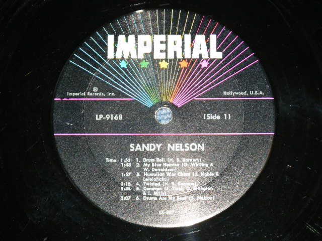 画像: SANDY NELSON -  DRUNS ARE MY BEAT!( 1st Press BLACK with 5 STARS label : Ex++/Ex+++ )  / 1962 US AMERICA  ORIGINAL MONO  Used  LP 