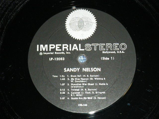 画像: SANDY NELSON -  DRUNS ARE MY BEAT!( 1st Press BLACK with SILVER Print  label : Ex+++/Ex+++ )  / 1962 US AMERICA  ORIGINAL  STEREO  Used  LP 