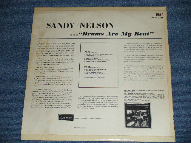 画像: SANDY NELSON -  DRUNS ARE MY BEAT!( UK 1st Press MAROON label : Ex++/Ex+++ )  / 1962 UK ENGLAND ORIGINAL MONO  Used  LP 
