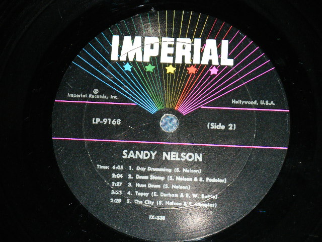 画像: SANDY NELSON -  DRUNS ARE MY BEAT!( 1st Press BLACK with 5 STARS label : Ex+/Ex+ Looks:Ex )  / 1962 US AMERICA  ORIGINAL MONO  Used  LP 