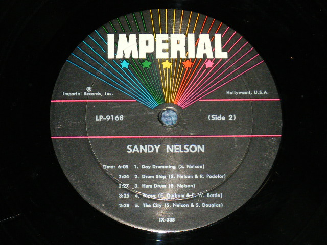 画像: SANDY NELSON -  DRUNS ARE MY BEAT!( 1st Press BLACK with 5 STARS label : Ex-/Ex-)  / 1962 US AMERICA  ORIGINAL MONO  Used  LP 