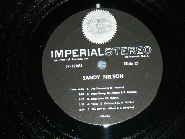 画像: SANDY NELSON -  DRUNS ARE MY BEAT!( 1st Press BLACK with SILVER Print  label : Ex+++/Ex+++ )  / 1962 US AMERICA  ORIGINAL  STEREO  Used  LP 