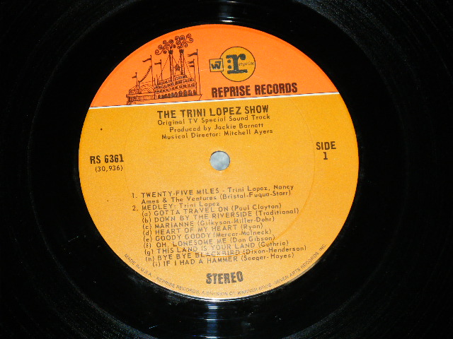 画像: TRINI LOPEZ & The VENTURES & NANCY AMES - THE TRINI LOPEZ SHOW ( Ex+/MINT-+ ) /  1970 US AMERICA ORIGINAL Used  LP 