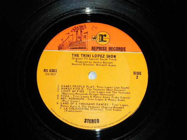 画像: TRINI LOPEZ & The VENTURES & NANCY AMES - THE TRINI LOPEZ SHOW ( Ex+++/Ex++ ) /  1970 US AMERICA ORIGINAL Used  LP 
