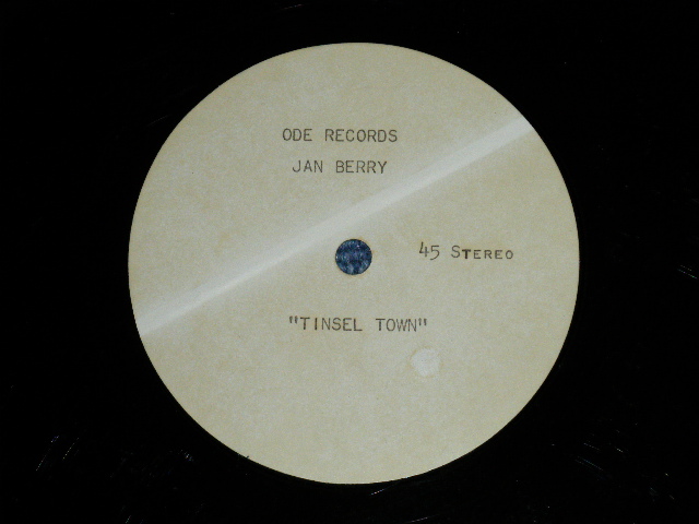 画像1: JAN BERRY - TINSEL TOWN (  DIFFERENT MIXES of 45's : fom JAN BERRY'S BEL-AIR GARAGE)  / US ORIGINAL "ONE SIDED"TEST PRESS : LUQUER  ACCETATE  10" Single  