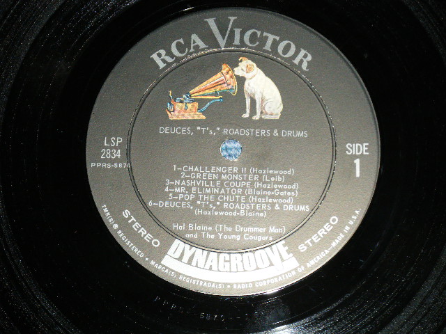 画像: HAL BLAINE - DEUCES,"T'S" ROADSTERS & DRUMS (Ex+/MINT- ) / 1963 US AMERICA ORIGINAL Stereo  Used LP 