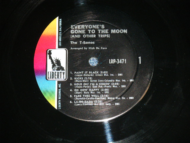 画像: THE T-BONES - EVERYON'S GONE TO THE MOON ( Ex+++/MINT- ) / 1966 US AMERICA ORIGINAL MONO  Used LP  