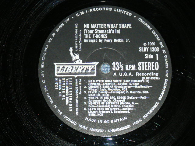 画像: THE T-BONES - NO MATTER WHAT SHAPE ( Ex++/Ex+++ )  / 1966 UK ENGLAND ORIGINAL "1st Press Label"  STEREO  Used LP  