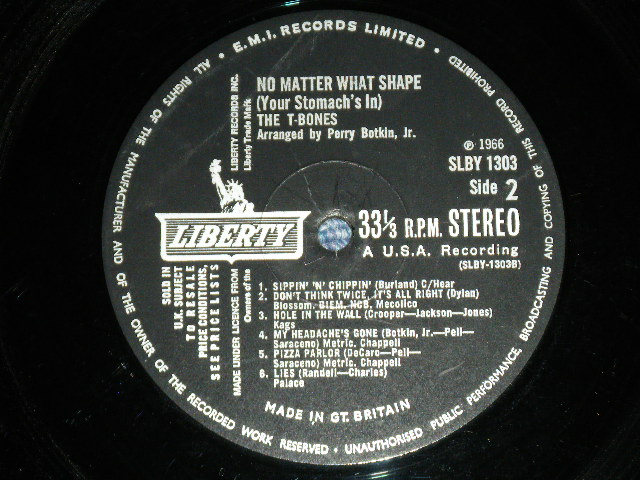 画像: THE T-BONES - NO MATTER WHAT SHAPE ( Ex++/Ex+++ )  / 1966 UK ENGLAND ORIGINAL "1st Press Label"  STEREO  Used LP  
