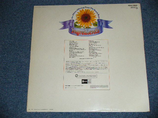 画像: The BEACH BOYS - SUNFLOWER ( Matrix Number A)SSLA-8251-A1/B)SSLA-8251-B1 : Ex+++/MINT-)   / 1970  UK ENGLAND   ORIGINAL Used LP 