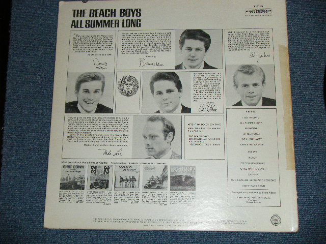 画像: The BEACH BOYS - ALL SUMMER LONG  ( "DON'T BREAK DOWN"on FRONT Cover : Matrix # A) T-1-2110-H-3 / B) T-2-2110-J9 Ex++/Ex++ ) / 1964 US AMERICA ORIGINAL 1st Press Jacket with"DON'T BREAK DOWM" MONO Used LP