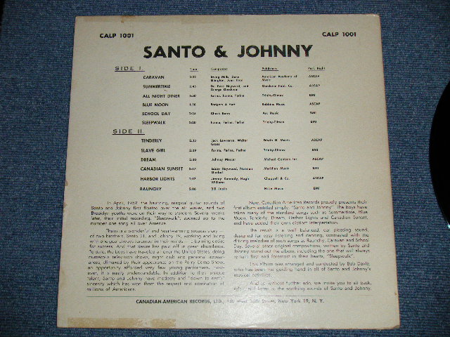 画像: SANTO & JOHNNY - SANTO & JOHNNY ( DEBUT ALBUM included SLEEP WALK :Ex++/Ex++)/  1961 Version US AMERICA 2nd Press 'With COLOR LINE Label' MONO Used LP