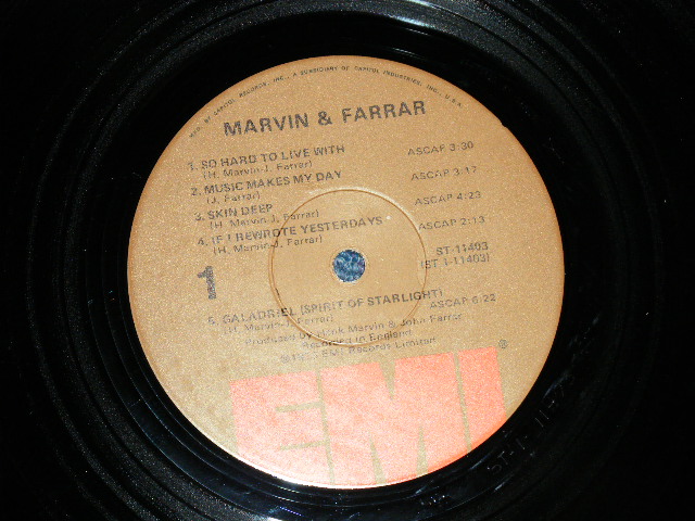 画像: HANK MARVIN & JOHN FARRAR of THE SHADOWS - MARVIN & FARRAR  ( VG+++/Ex+++ ) / 1973 US AMERICA ORIGINAL Used LP 