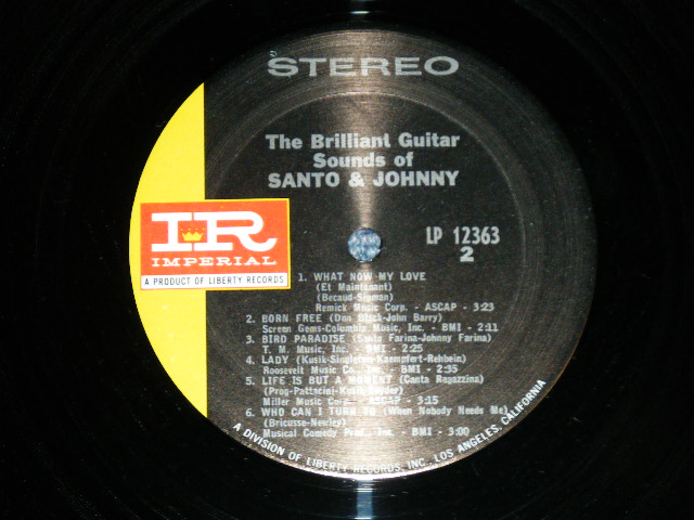 画像: SANTO & JOHNNY -  THE BRILLIANT GUITAR SOUNDS OF  (Ex++/Ex++)  / 1967 US AMERICA  ORIGINAL STEREO Used LP 