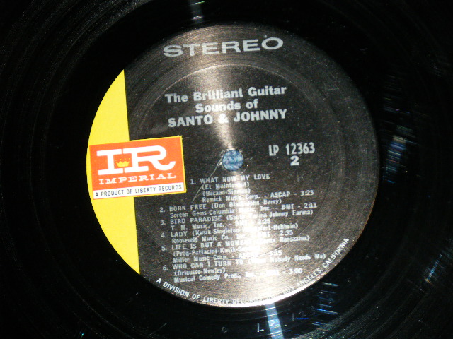 画像: SANTO & JOHNNY -  THE BRILLIANT GUITAR SOUNDS OF  (VG+++/Ex++ )  / 1967 US AMERICA  ORIGINAL STEREO Used LP 