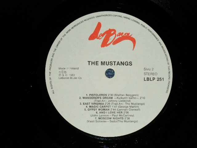 画像: The MUSTANGS - THE MUSTANGS  (Ex++/MINT- )  / 1983 FINLAND ORIGINAL  Used LP 