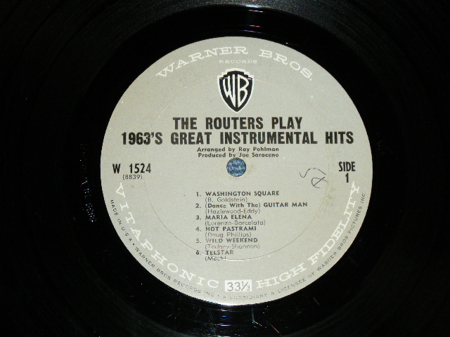 画像: The ROUTERS -  PLAY 1963'S  GREAT INSTRUMENTAL HITS ( 2nd PRESS COVER : Ex-/Ex++) / 1964 US AMERICA ORIGINAL MONO Used  LP