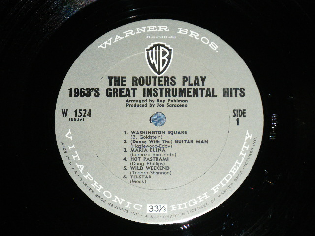 画像: The ROUTERS -  1963 GREAT INSTRUMENTAL HITS   ( Ex++/Ex+++ ) / 1964 US AMERICA ORIGINAL MONO  Used LP