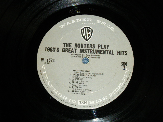 画像: The ROUTERS -  PLAY 1963'S  GREAT INSTRUMENTAL HITS ( 2nd PRESS COVER : Ex-/Ex++) / 1964 US AMERICA ORIGINAL MONO Used  LP