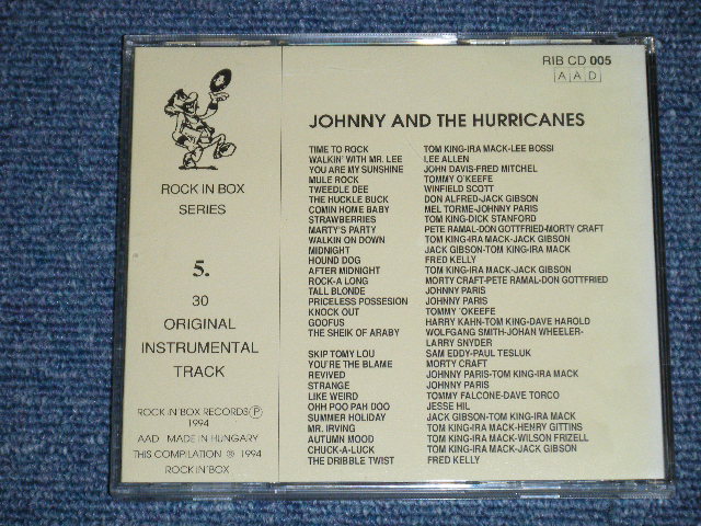 画像: JOHNNY and The HURRICANES -  RARITIES   (NEW) / 1994 HUNGARY  "Brand New"CD 