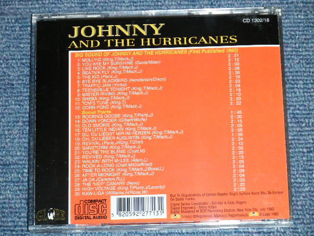 画像: JOHNNY and The HURRICANES - THE BIG SOUND OF ( ORIGINAL Album + Bonus Tracks) (NEW) / 1993 EUROPE "Brand New" CD 