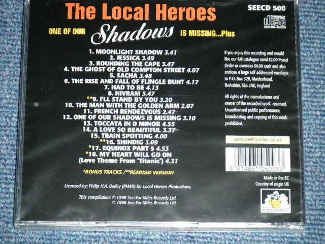 画像: The LOCAL HEROES - OUT OF OUR SHADOWS IS MISSING...PLUS : Guest "Jet Harris""Tony Meehan""Alan Jones" ( NEW )  / 1998 UK ENGLAND +EUOPE Press  ORIGINAL "BRAND NEW SEALED"  CD