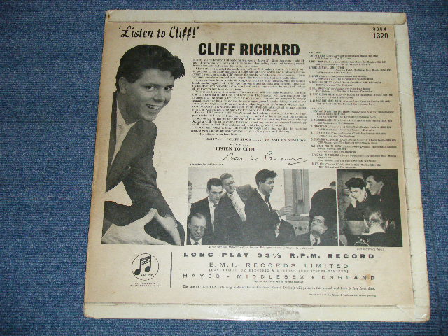 画像: CLIFF RICHARD & THE SHADOWS  - LISTEN TO CLIFF!   ( VG+++/VG+++ )/ 1961  UK ENGLAND ORIGINAL 1st Press "GREEN With GOLD Text Label" Used  MONO LP 