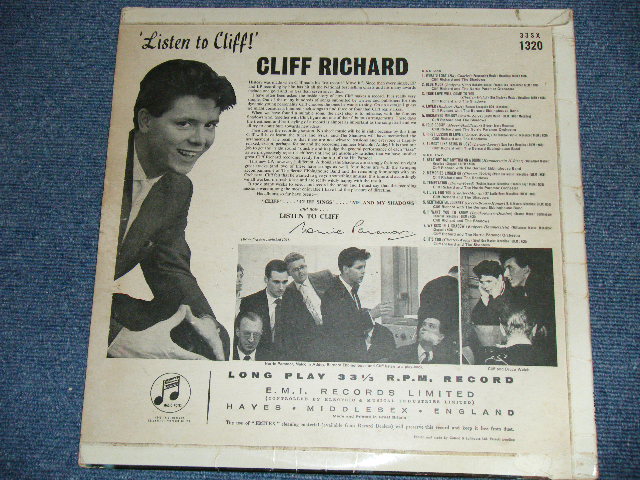 画像: CLIFF RICHARD & THE SHADOWS  - LISTEN TO CLIFF!   ( Ex+/Ex++) / 1961  UK ENGLAND ORIGINAL 1st Press "GREEN With GOLD Text Label" Used  MONO LP 