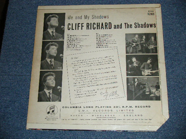 画像: CLIFF RICHARD & THE SHADOWS  - ME AND MY SHADOWS  ( VG/Ex+ )  / 1960  UK ENGLAND ORIGINAL 1st Press "GREEN With GOLD Text Label" Used  MONO LP 
