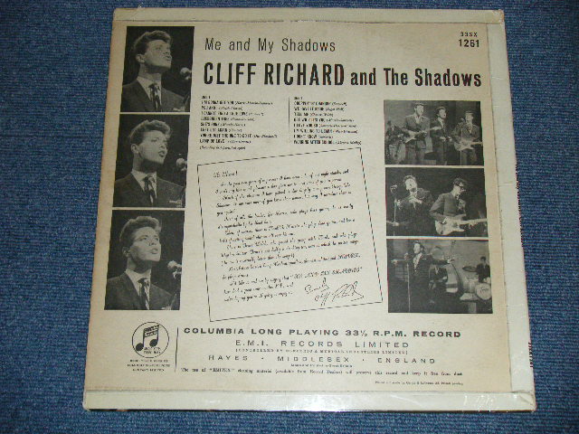 画像: CLIFF RICHARD & THE SHADOWS  - ME AND MY SHADOWS  ( Ex/Ex Looks:Ex- )  / 1960  UK ENGLAND ORIGINAL 1st Press "GREEN With GOLD Text Label" Used  MONO LP 