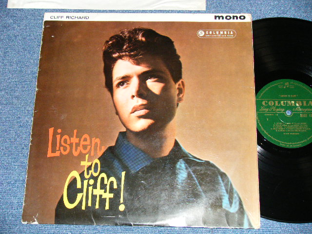 画像1: CLIFF RICHARD & THE SHADOWS  - LISTEN TO CLIFF!   ( Ex+/Ex++) / 1961  UK ENGLAND ORIGINAL 1st Press "GREEN With GOLD Text Label" Used  MONO LP 