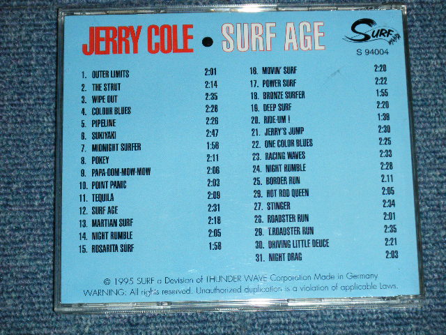 画像: JERRY COLE & HIS SPACEMEN - SURF AGE （Ex++/MINT) / 1995 GERMAN ORIGINAL Used CD