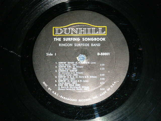 画像: RINCON SURFSIDE BAND - THE SURFING SONG BOOK : SONGS MADE FAMOUS BY JAN&DEAN and The BEACH BOYS :GARY USHER Works ,With HAL BLAIN,Prod.& Arr. by P.F.SLOAN & S.BARRI  ( VG++/Ex+ Looks:Ex) / 1965 US AMERICA ORIGINAL MONO Used  LP