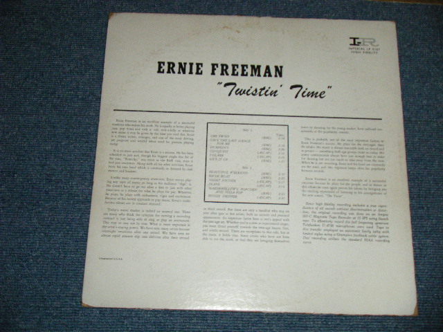 画像: ERNIE FREEMAN - TWISTIN' TIME  ( Ex/Ex+++) / 1961 US AMERICA ORIGINAL "WHITE LABEL PROMO" MONO Used LP 
