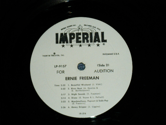 画像: ERNIE FREEMAN - TWISTIN' TIME  ( Ex/Ex+++) / 1961 US AMERICA ORIGINAL "WHITE LABEL PROMO" MONO Used LP 