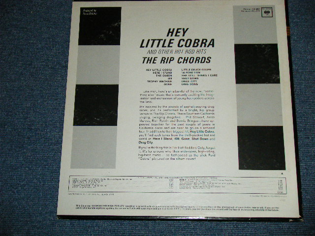 画像: THE RIP CHORDS - HEY LITTLE COBRA  ( Matrix # 1H/1D ; Ex+,Ex++/Ex+++ )   / 1964 US ORIGINAL "WHIET LABEL PROMO"  MONO Used  LP 