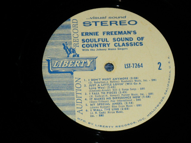画像: ERNIE FREEMAN - SOULFUL SOUND OF COUNTRY MUSIC  ( Ex/Ex+++) / 1961 US AMERICA ORIGINAL "AUDITION  LABEL PROMO" STEREO  Used LP 