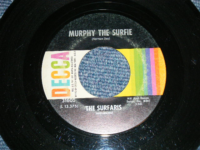 画像1: The SURFARIS - MURPHY THE SURFER / GO GO GO FOR LOUIE'S PLACE  ( Ex/Ex- ) / 1964 US AMERICA ORIGINAL Used 7" Single