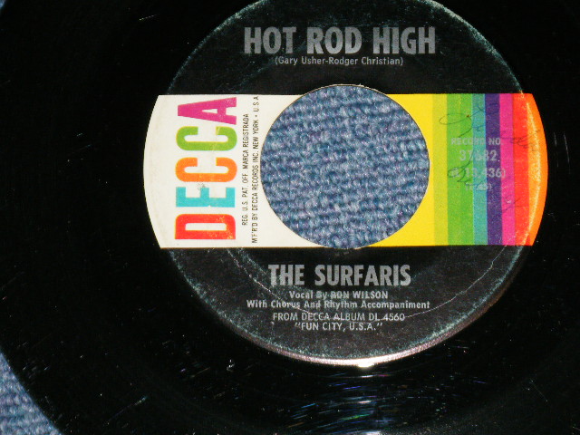 画像1: The SURFARIS - HOT ROD HIGH / KAREN  ( Ex++/Ex+  ) / 1964 US AMERICA ORIGINAL Used 7" Single